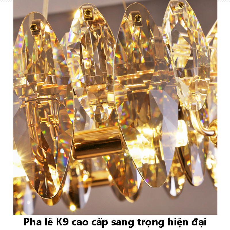 Đèn chùm pha lê hình chữ nhật sang trọng H2841S 7