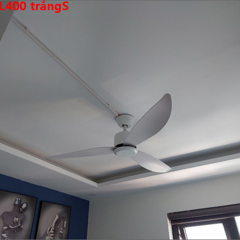 Quạt trần 3 cánh nhựa ABS L400TrắngS