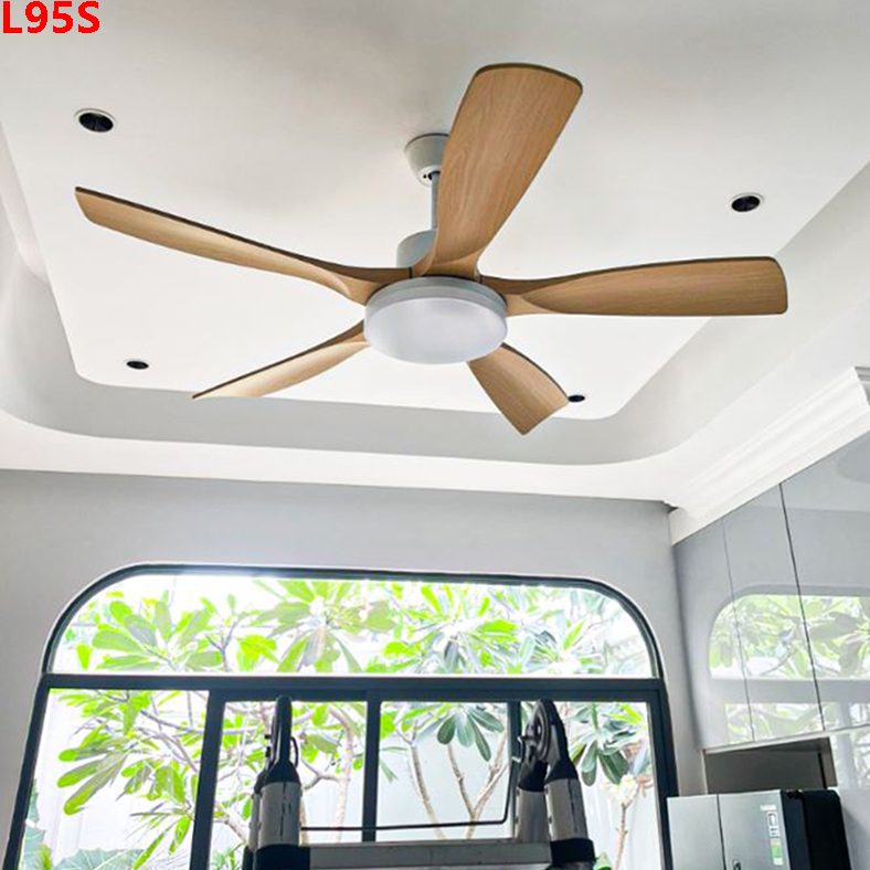 Đèn quạt trần 5 cánh nhựa ABS cao cấp L95S(Đường kính 137CM-Chiều cao 44CM)