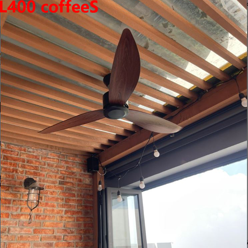 Quạt trần 3 cánh nhựa ABS màu coffee L400coffeeS(Đường kính 116CM-Chiều cao 40CM)