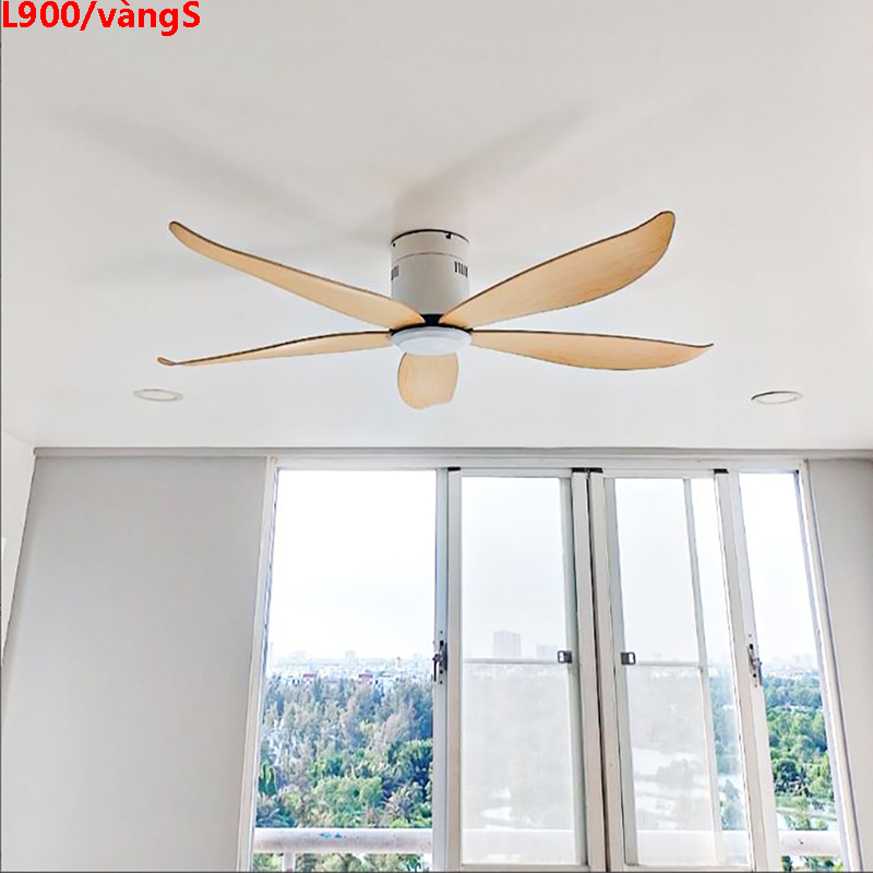 Quạt trần 5 cánh nhựa ABS cao cấp L900/vàngS (Đường kính 132CM-Chiều cao 24CM)