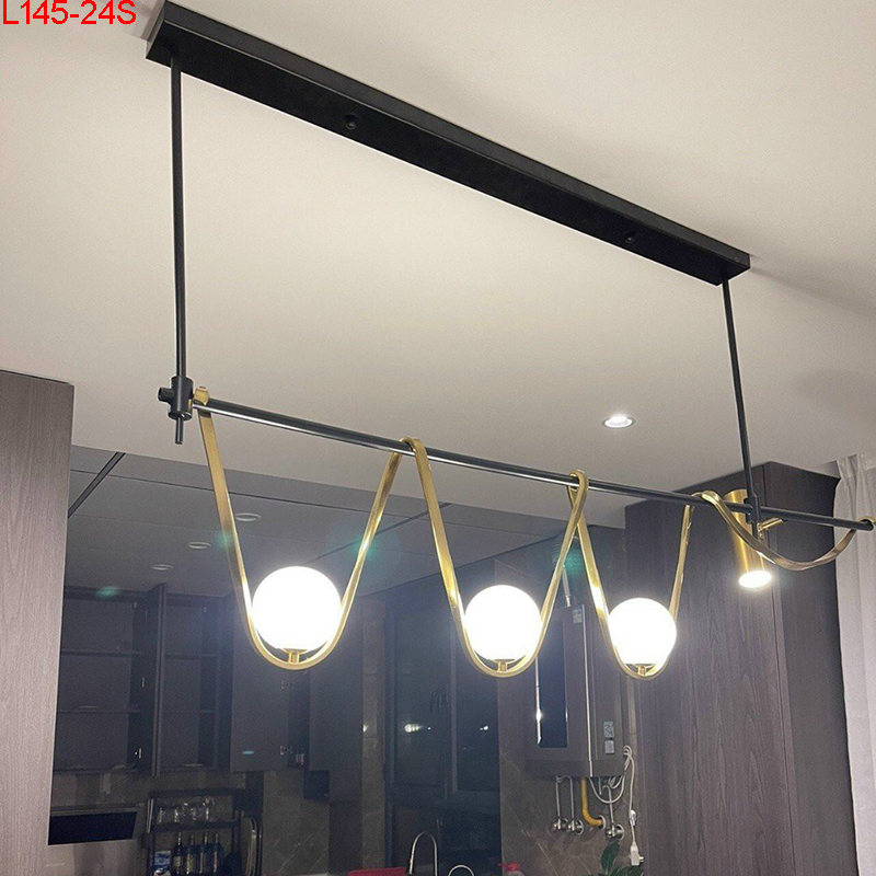 Đèn thả bàn ăn 3 bóng L145-24S(Chiều dài 115CM-Chiều cao 50CM)