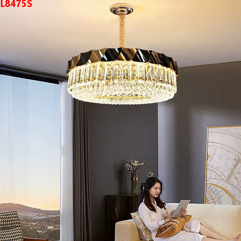 Đèn chùm pha lê phòng khách sang trọng L8475S(Đường kính 60CM-Chiều cao 90CM)