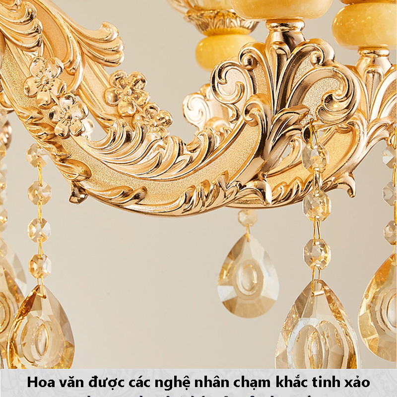 Đèn chùm pha lê nến phòng khách k196-15s