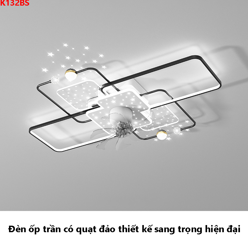 đèn ốp trần có quạt K132BS