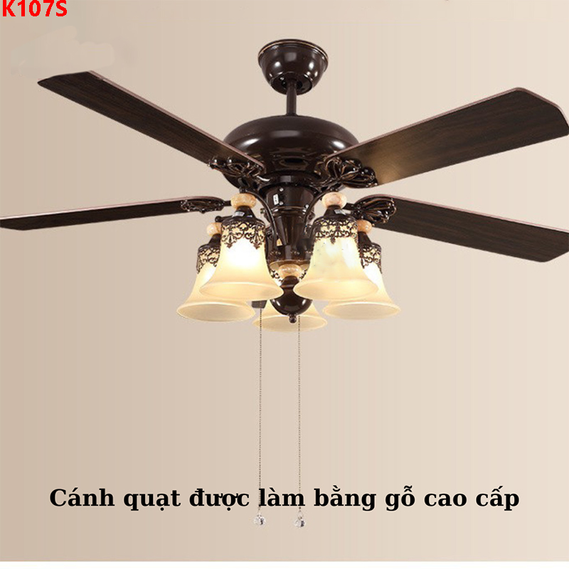 Quạt trần đèn 5 cánh k107s