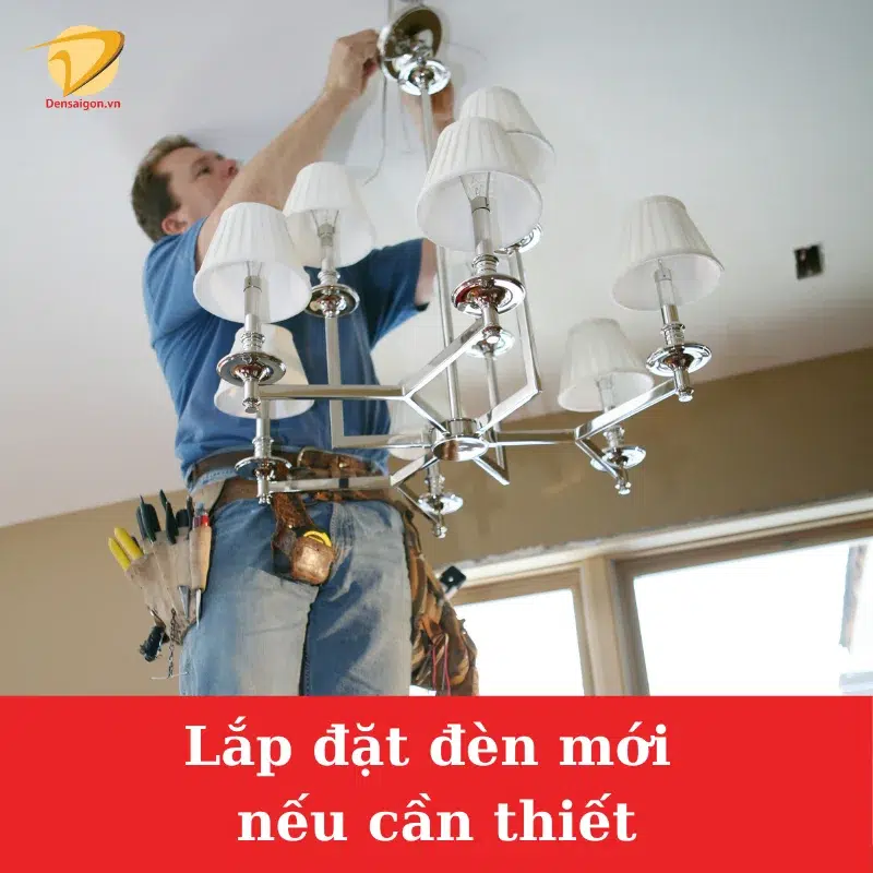 xử lý đèn chùm đèn trang trí bị cháy 5