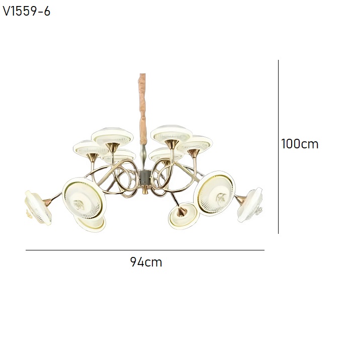 Đèn chùm trang trí phòng khách V1559-6