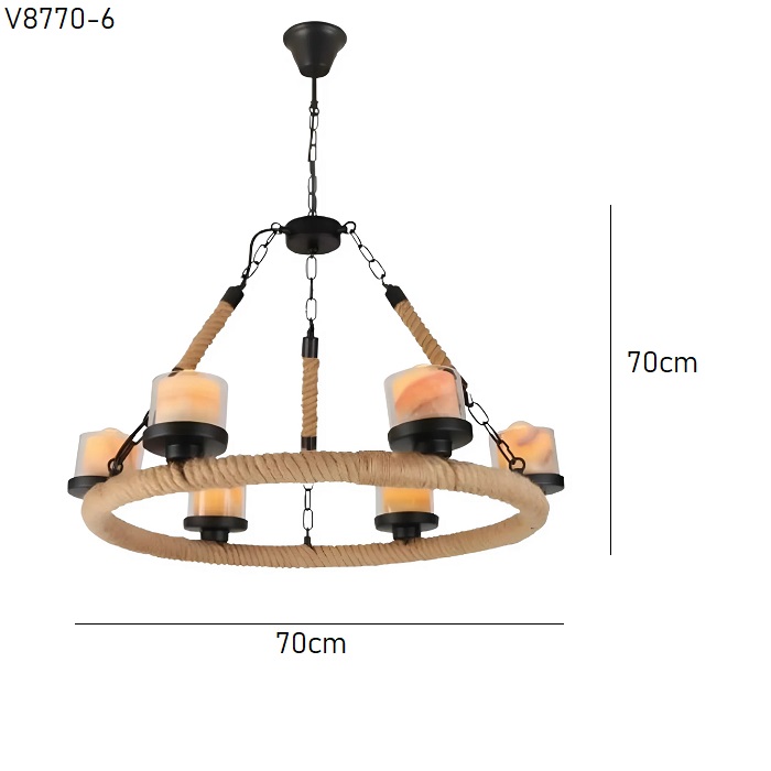 Đèn thả dây thừng V8770-6