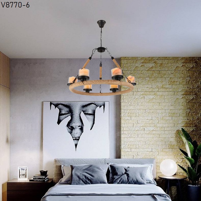 Đèn thả dây thừng V8770-6 Đèn thả dây thừng V8770-6