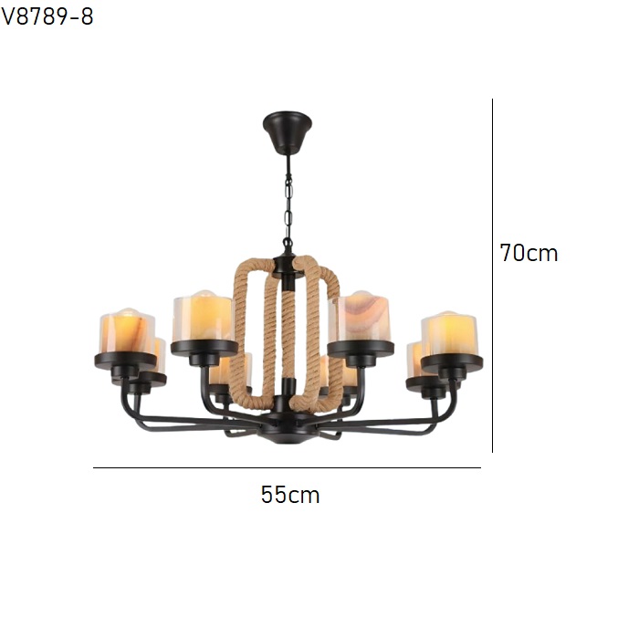 Đèn thả dây thừng V8789-8