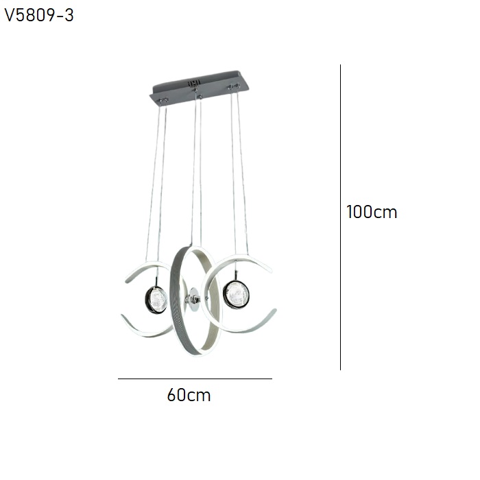 Đèn thả quả cầu hiện đại V5809-3