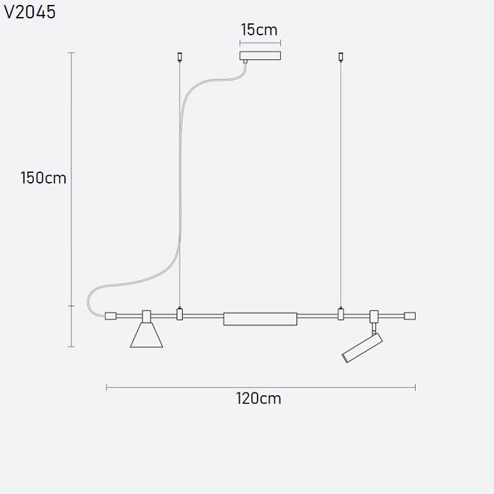 Đèn thả trần văn phòng V2045