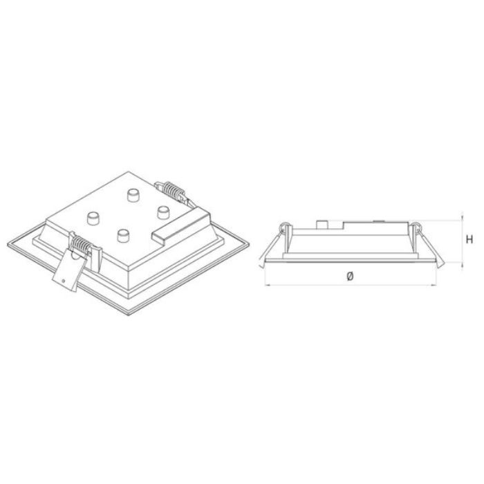 Đèn LED âm trần Panasonic siêu mỏng NEO SLIM (VUÔNG)