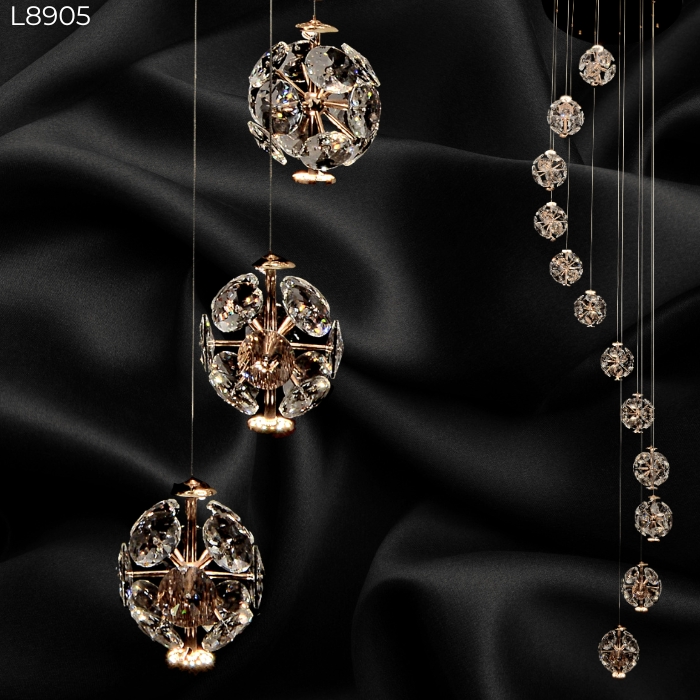 Đèn thả pha lê thông tầng L8905 Đèn thả pha lê thông tầng L8905