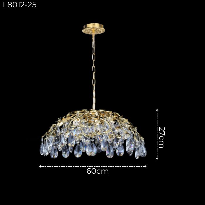 Đèn chùm pha lê sang trọng L8012-25 Đèn chùm pha lê sang trọng L8012-25