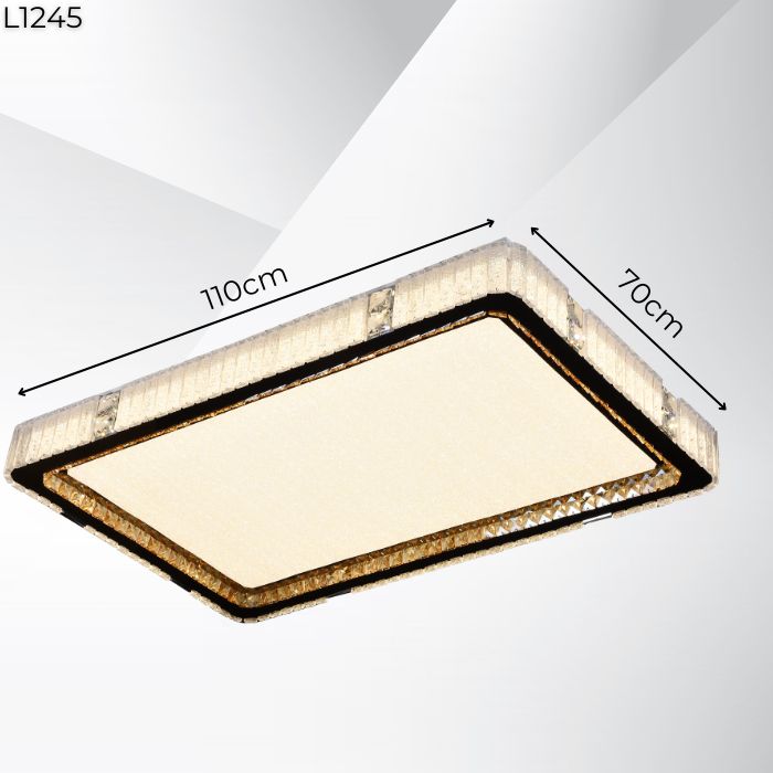 Đèn mâm ốp trần pha lê vuông L1245 Đèn mâm ốp trần pha lê vuông L1245