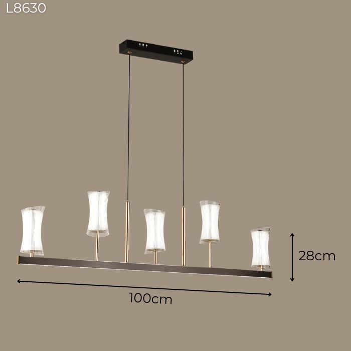 Đèn thả hiện đại 5 chao đèn L8630 Đèn thả hiện đại 5 chao đèn L8630