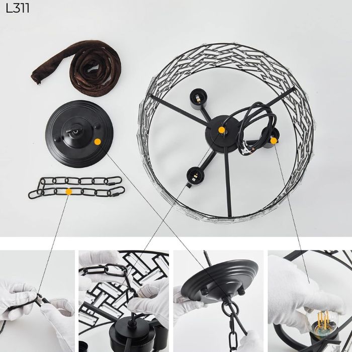 Đèn thả pha lê lưới L311 Đèn thả pha lê lưới L311