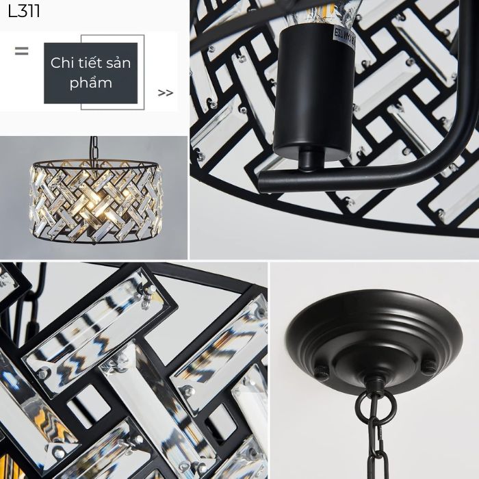 Đèn thả pha lê lưới L311 Đèn thả pha lê lưới L311