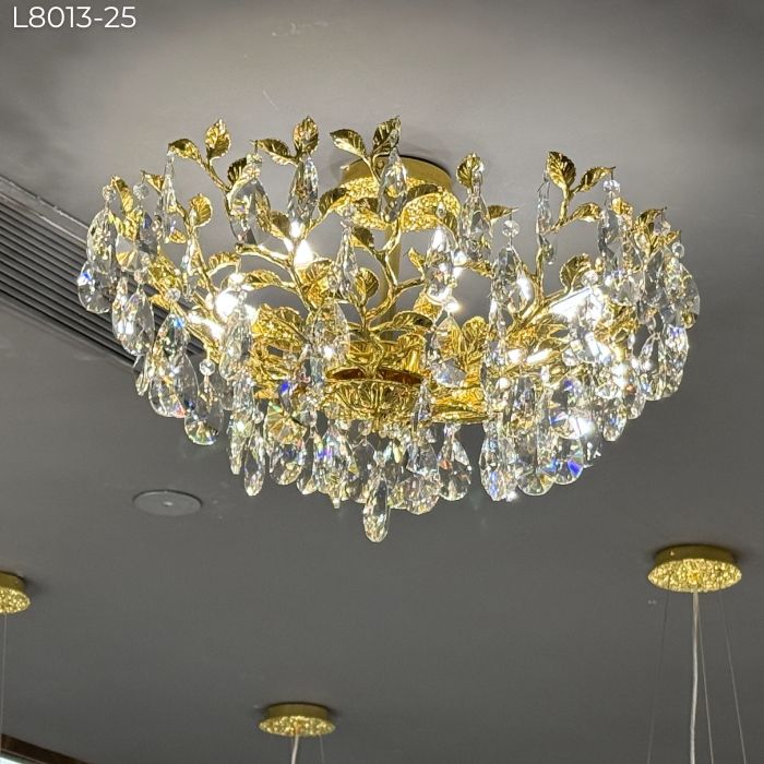 Đèn trần pha lê nhánh cây L8013-25 Đèn trần pha lê nhánh cây L8013-25