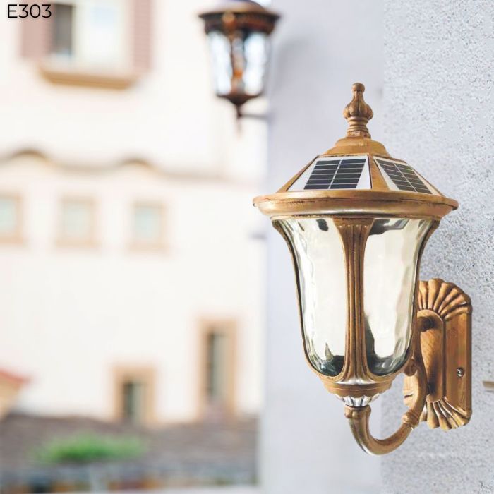 Đèn tường cổ điển năng lượng mặt trời E303 Đèn tường cổ điển năng lượng mặt trời E303