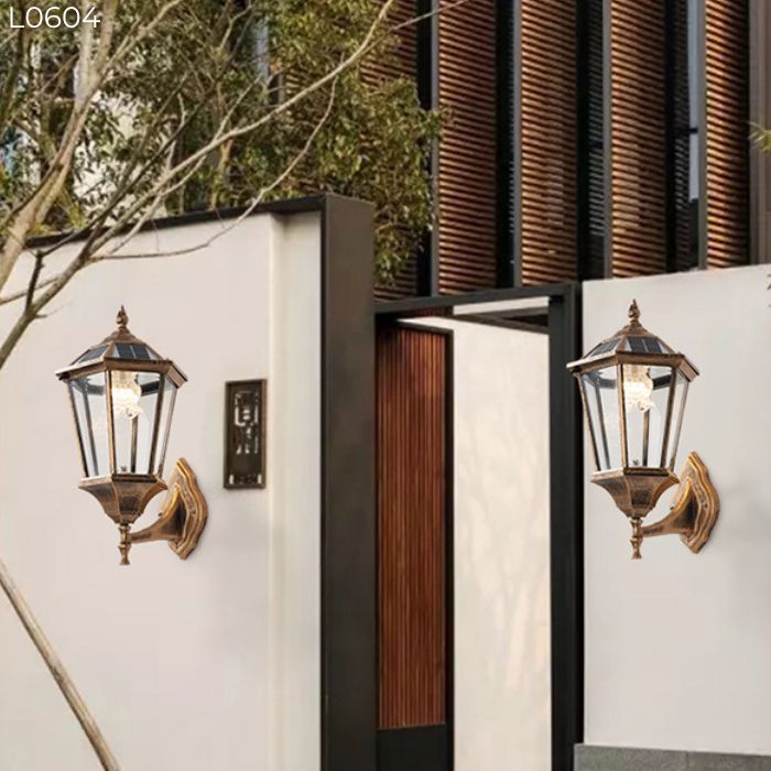 Đèn tường cổ điển năng lượng mặt trời L0604 Đèn tường cổ điển năng lượng mặt trời L0604