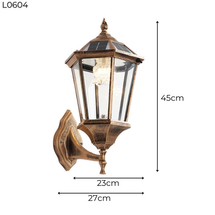 Đèn tường cổ điển năng lượng mặt trời L0604 Đèn tường cổ điển năng lượng mặt trời L0604