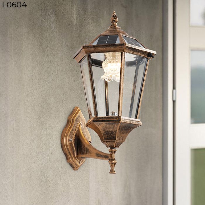 Đèn tường cổ điển năng lượng mặt trời L0604 Đèn tường cổ điển năng lượng mặt trời L0604