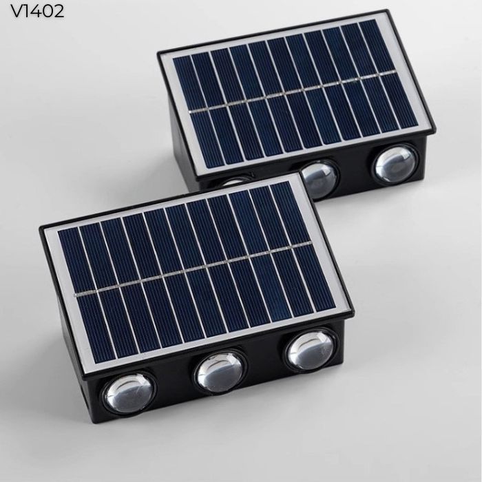 Đèn tường năng lượng mặt trời 6 tia V1402 Đèn tường năng lượng mặt trời 6 tia V1402