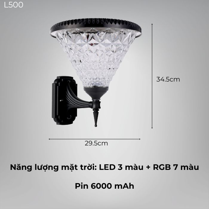 Đèn tường năng lượng mặt trời L500 Đèn tường năng lượng mặt trời L500