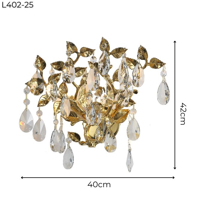Đèn tường pha lê nhánh cây L402-25 Đèn tường pha lê nhánh cây L402-25