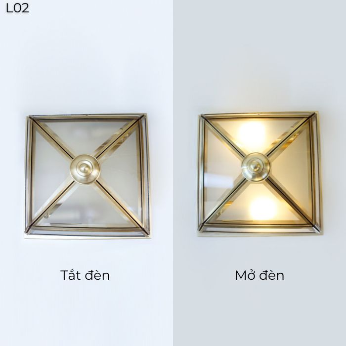 Đèn ốp ban công vuông L02 Đèn ốp ban công vuông L02