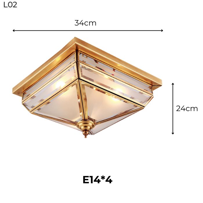 Đèn ốp ban công vuông L02 Đèn ốp ban công vuông L02