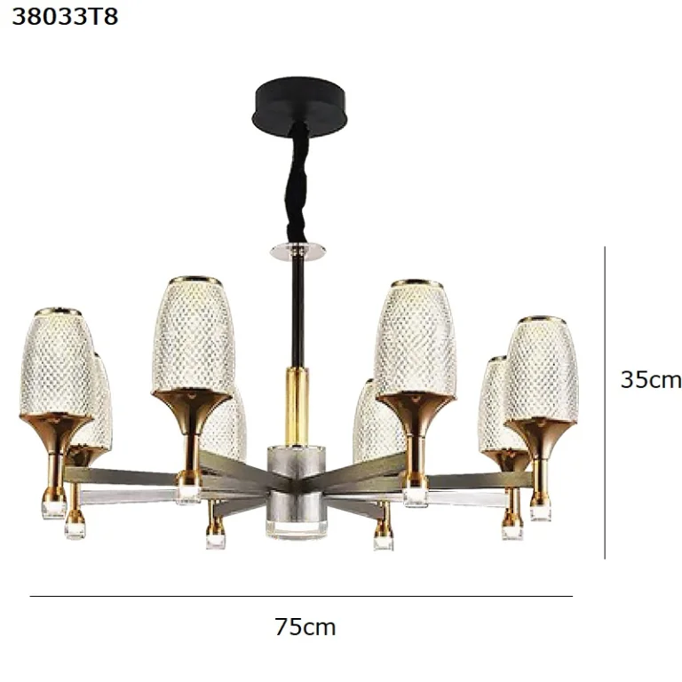 Cách lắp đặt đèn chùm 8 tay đơn giản
