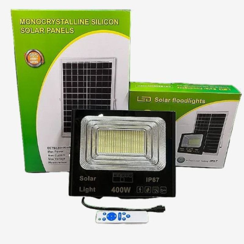 Đèn pha vuông nhôm DBS400W năng lượng mặt trời 400W
