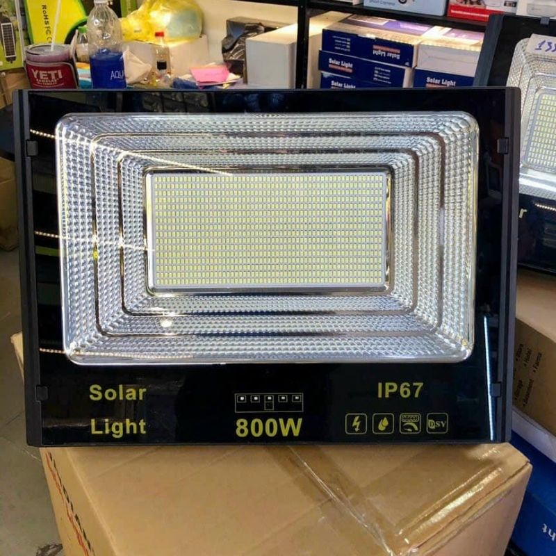 Đèn pha vuông nhôm DBS800W năng lượng mặt trời 800W