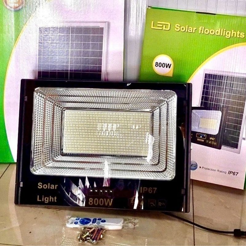 Đèn pha vuông nhôm DBS800W năng lượng mặt trời 800W