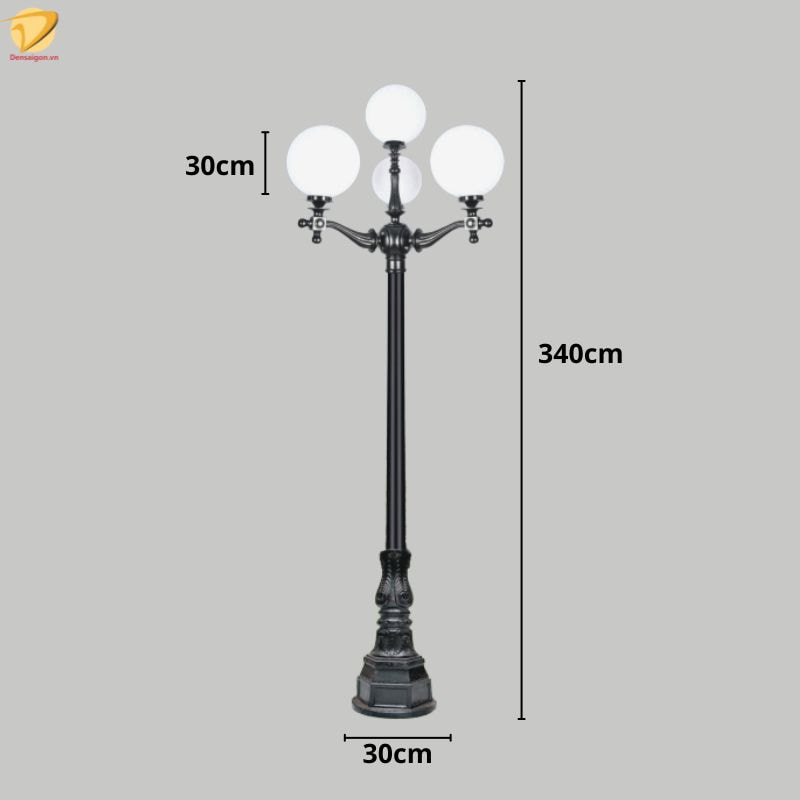 Đèn trụ sân vườn CT 54 thông số chi tiết
