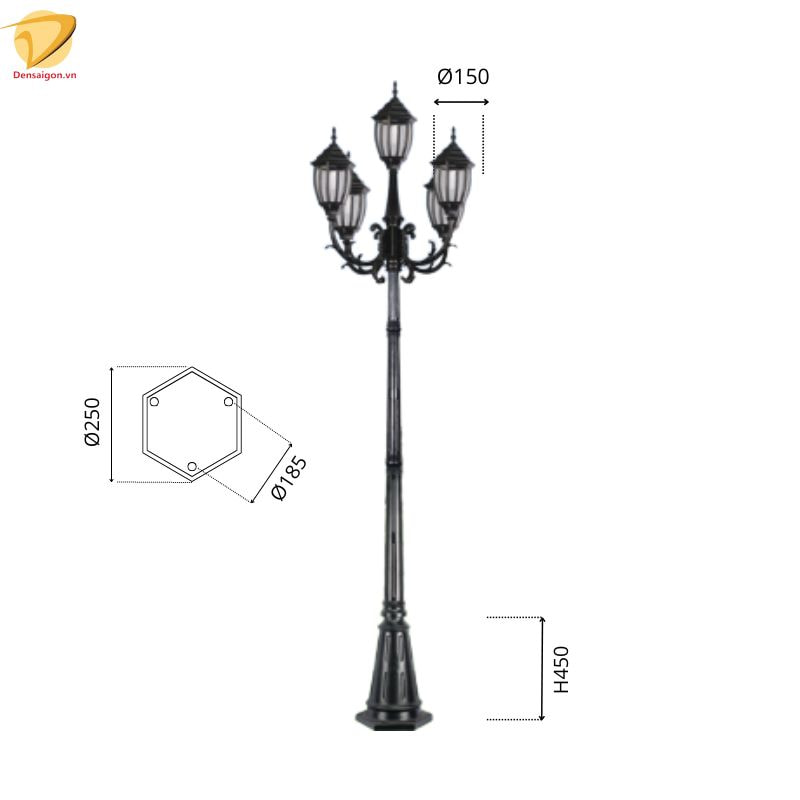 Đèn trụ sân vườn CT08