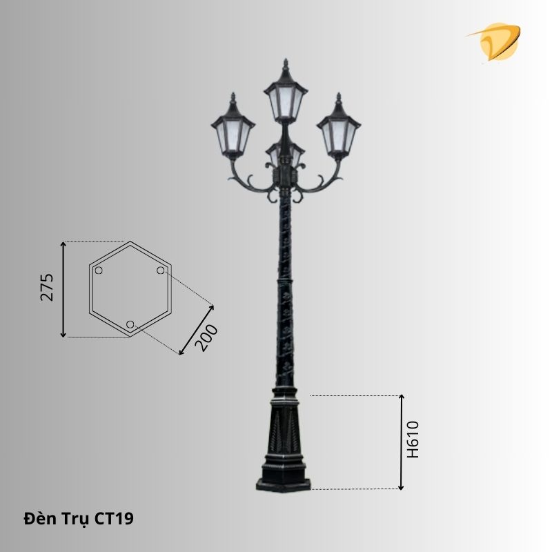 Đèn trụ sân vườn CT19