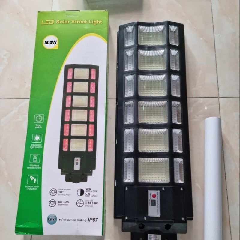 Đèn đường liền thể viền màu DSZ600W năng lượng mặt trời 600W
